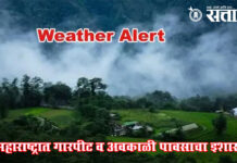 IMD Weather Alert : महाराष्ट्रात गारपीट व अवकाळी पावसाचा इशारा