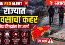 Rain red alert : राज्यात पावसाचा कहर; अनेक जिल्ह्यांना रेड अलर्ट