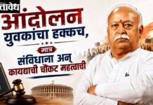 Mohan Bhagwat: आंदोलन युवकांचा हक्कच, मात्र संविधान अन् कायद्याची चौकट महत्त्वाची