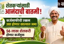Farmers loan waiver: शेतकऱ्यांसाठी आनंदाची बातमी: कर्जमाफीची रक्कम उद्या होणार खात्यात जमा, ५६ लाख शेतकरी होणार कर्जमुक्त