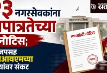 Disqualification notices: २३ नगरसेवकांना अपात्रतेच्या नोटिस, भाजपसह एमआयएमच्या नेत्यांवर संकट