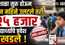 Tribal students admission : शाळा सुरू होऊन दोन महिने उलटले तरी, २५ हजार विद्यार्थ्यांचे प्रवेश रखडले !
