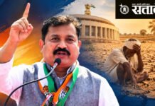 शेतकर्यांना ५ हजारांची मदत अन् भाजप नेत्यांचा १०० कोटींचा गरबा